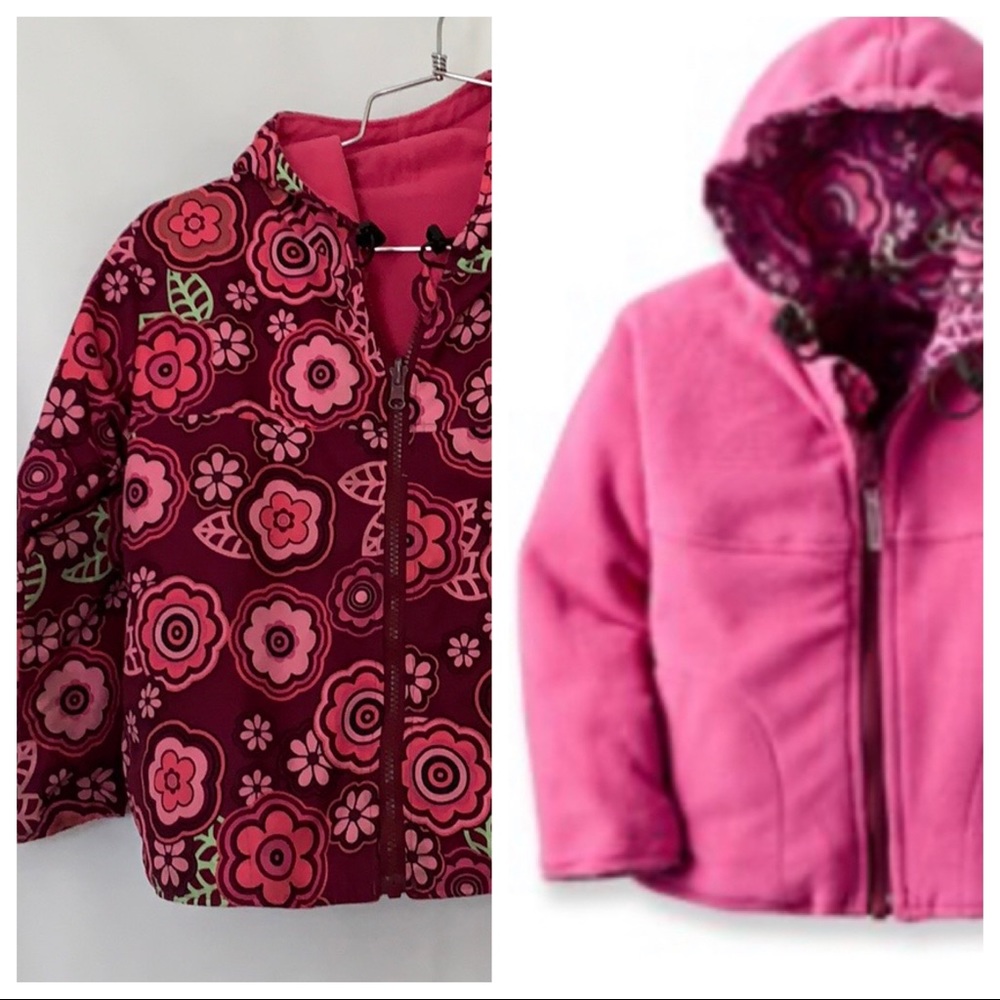Outside Baby Reversible Jacket & mittens 5-6 yr